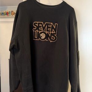 EDM Seven Lions Black Crewneck Sweater